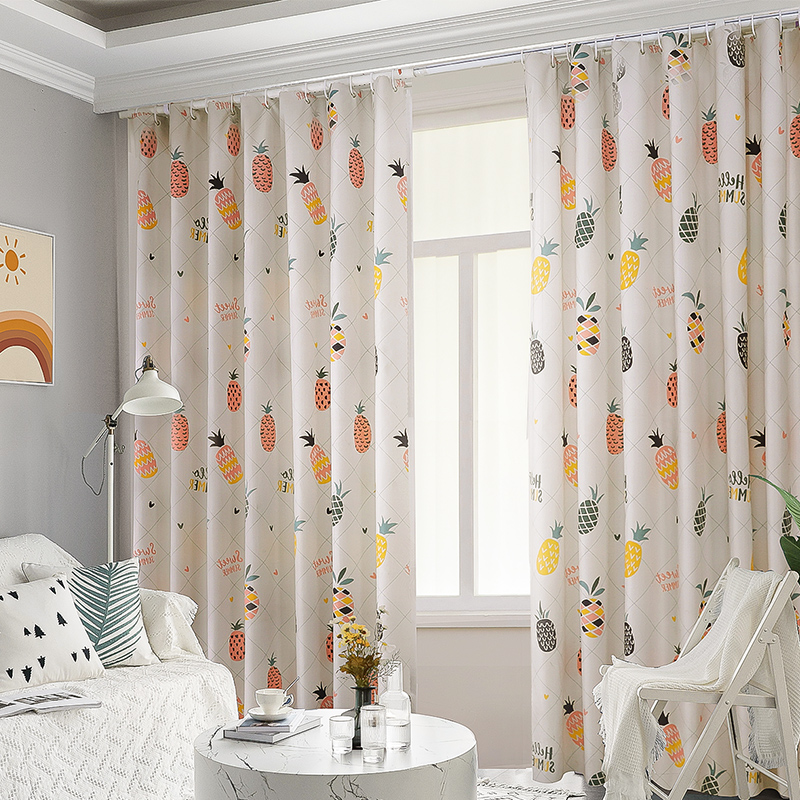 Curtain bedroom girl Japanese master bedroom warm light-transmitting non-perforating installation sunshade cloth 2022 new