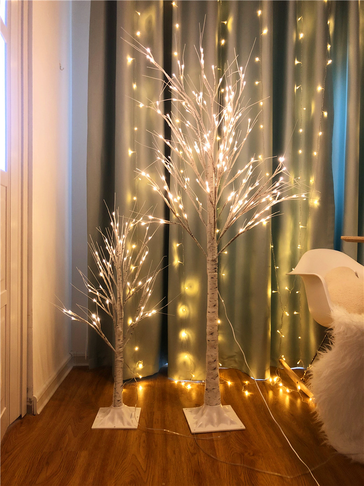 Christmas decoration Birch tree lights Living room bedroom decoration Romantic room decoration Creative gift Net Red birthday