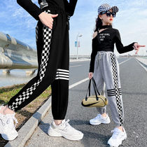 Girl Pants Spring Fall Outside Wearing 2022 New Korean version Spring Costume Womens Wear Pants Spring Children Sports Pants