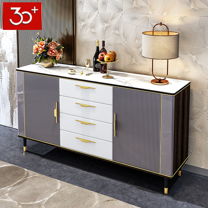 Italian sideboard with slate modern minimalist light luxury living room tea cabinet storage cabinet kitchen cupboard against the wall for storage