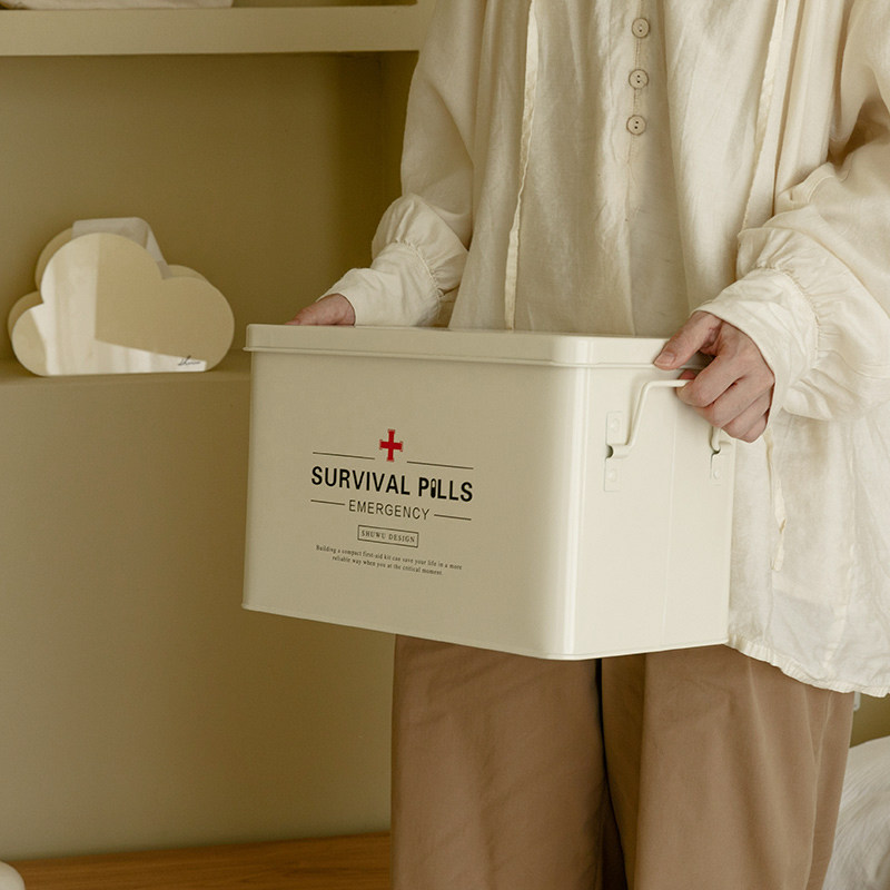 The Home Medicine Case Home Medicine Box Home Small Medicine Box Multilayer Special Large Capacity Finishing First Aid Box Containing Medical Box-Taobao