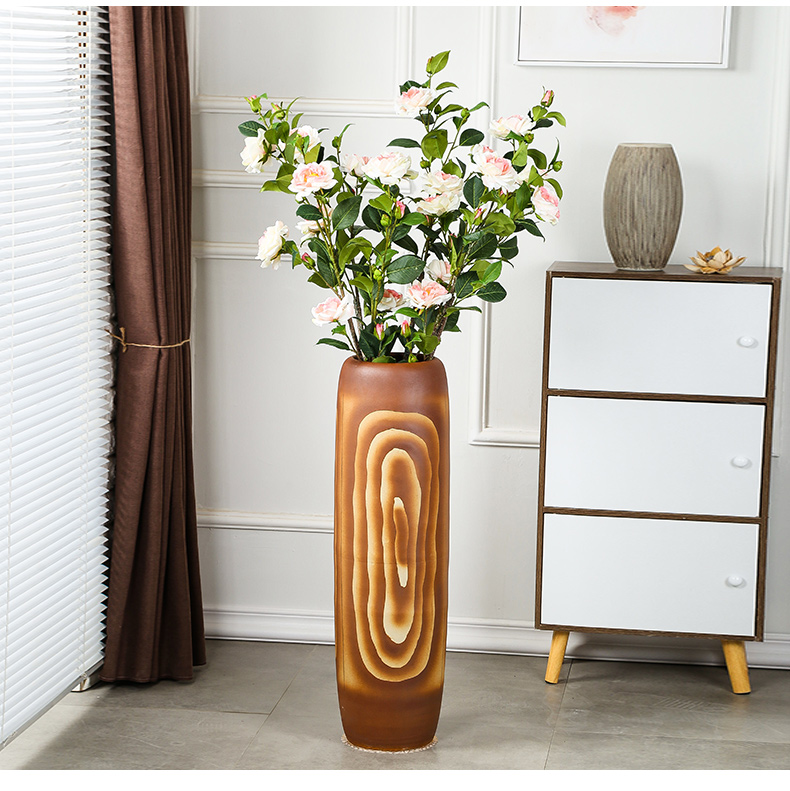 Jingdezhen creativity ground vase gagarin 】 【 large dried flowers flower arrangement sitting room of I and contracted Europe type restoring ancient ways