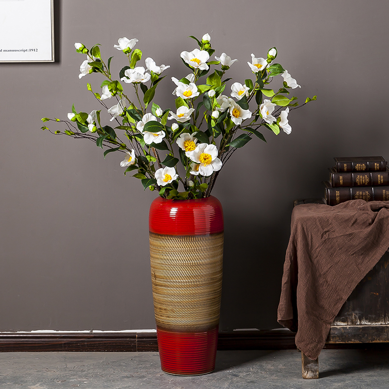 Jingdezhen vase large ground ceramic dried flowers sitting room porch is I and contracted new Chinese flower arranging furnishing articles