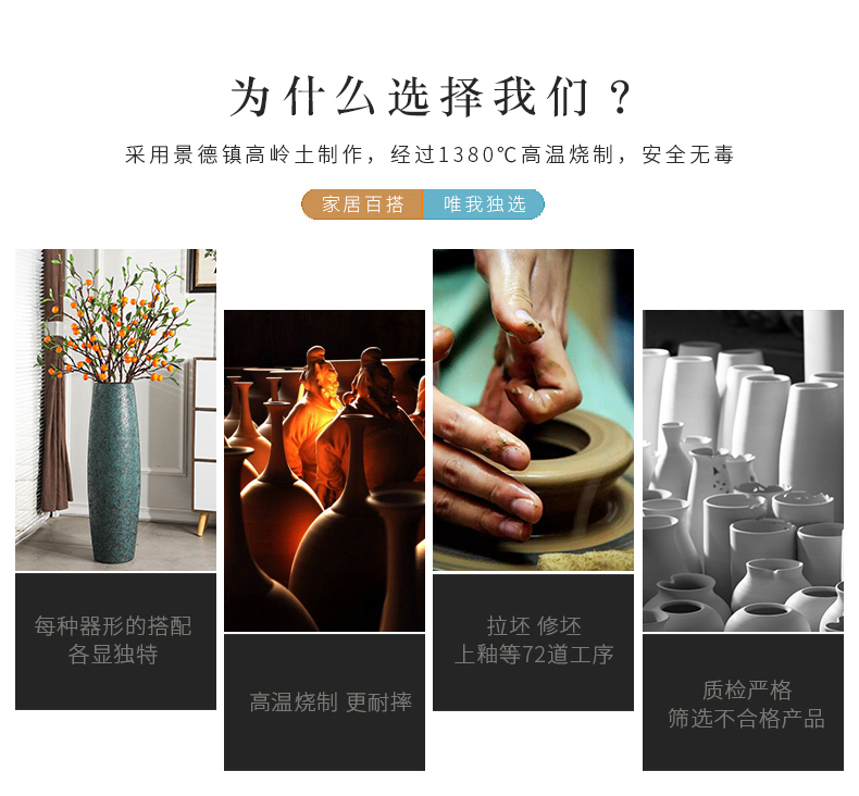 Gagarin ground vase restoring ancient ways American household decoration simulation of large ceramic sitting room adornment flowers in the vase
