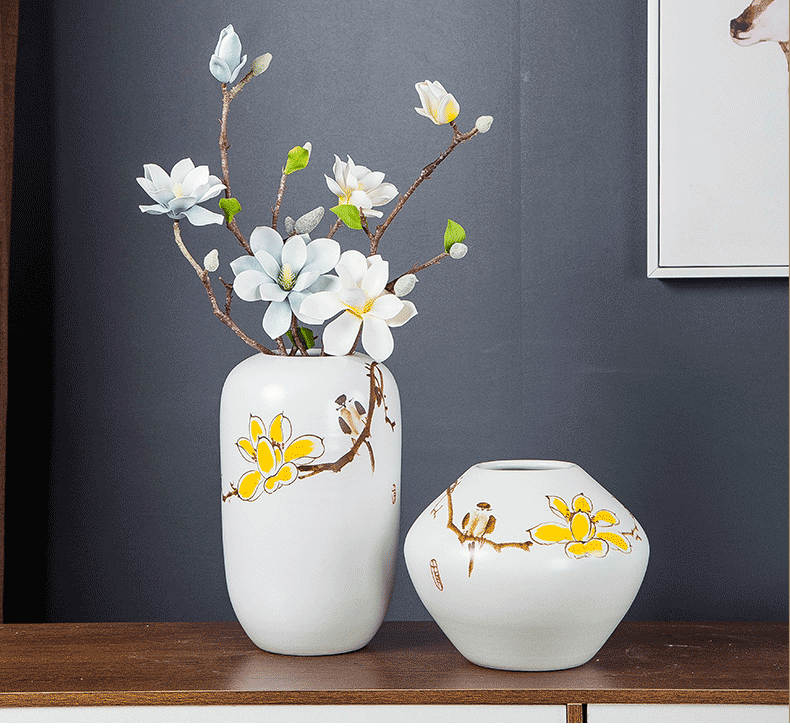 European ceramic vase simulation flower arranging place of new Chinese style household soft adornment porch decoration living room TV cabinet