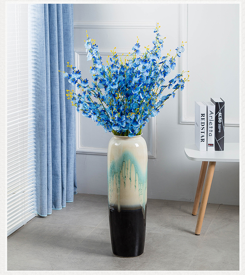 Ceramic large ground vase to decorate the sitting room is I and contracted household of Chinese style porch place high European flower arrangement