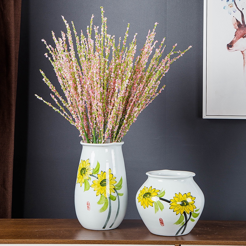 Insert gagarin hand - made ceramic vase simulation flower suit modern household living room table decoration furnishing articles dried flowers
