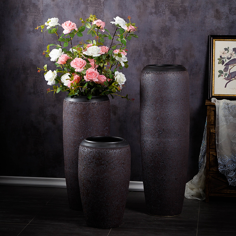 Jingdezhen porcelain vase of large Chinese style restoring ancient ways creative furnishing articles pottery decoration to the hotel office plug-in sitting room