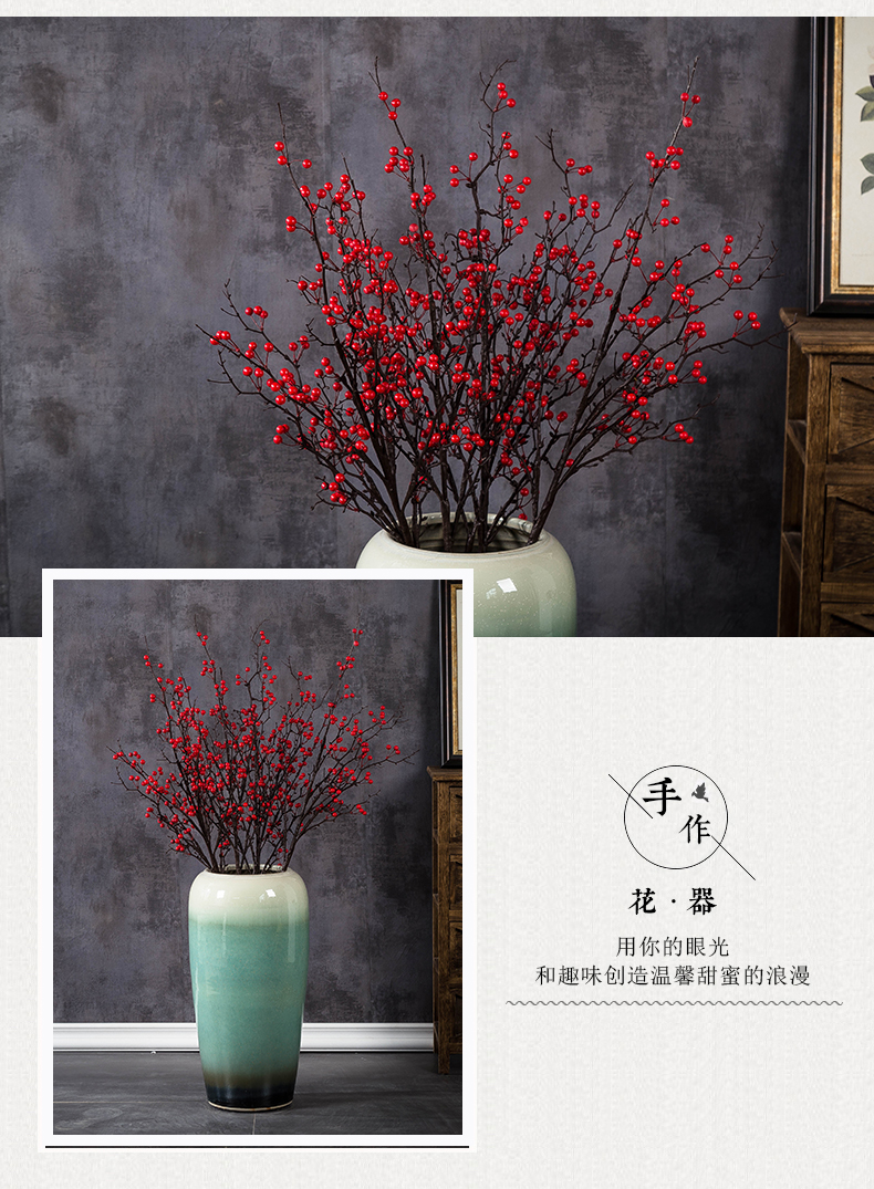 Jingdezhen porcelain vase of large Chinese style restoring ancient ways creative furnishing articles pottery living room decoration to the hotel courtyard flower arrangement