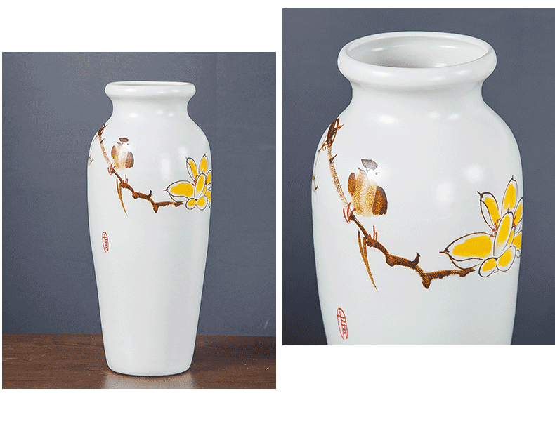 European ceramic vase simulation flower arranging place of new Chinese style household soft adornment porch decoration living room TV cabinet