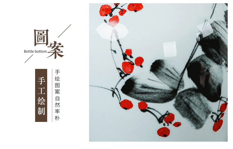 Jingdezhen new Chinese modern ceramic three - piece vase dry flower arranging wine sitting room adornment place adorn article vase