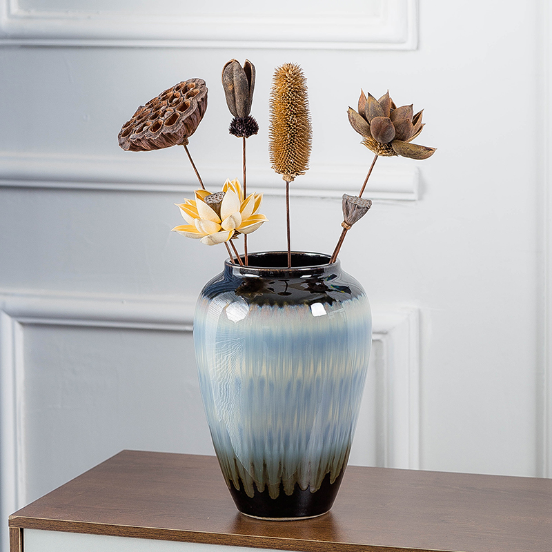 Jingdezhen ceramic vase furnishing articles table dry flower arranging flowers, Chinese style household wine sitting room adornment of I and contracted
