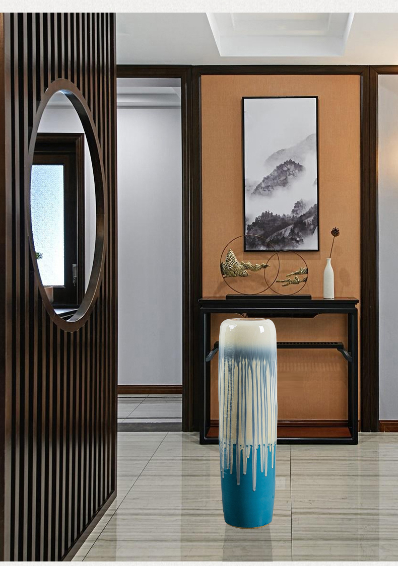 Jingdezhen ceramic vase landing a large sitting room porch European I and contracted style flower adornment furnishing articles