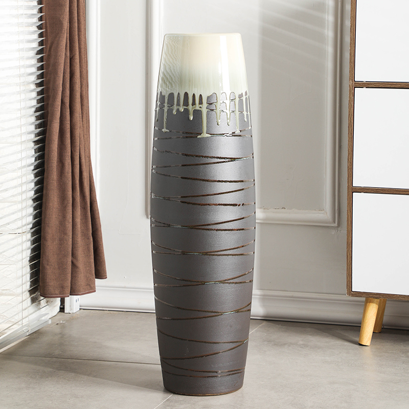 Gagarin ground vase large - sized ceramic household adornment furnishing articles sitting room of I and contracted Europe type suit flower arrangement