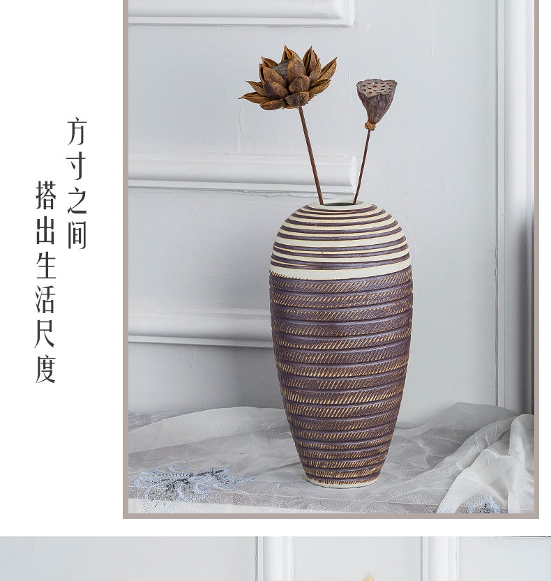 Jingdezhen ceramic vase manual flower arranging flower pot I and contracted home sitting room dry flower arranging flowers mesa furnishing articles