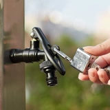 4-точечный полностью медный черный уличный смеситель с замком, антизамерзанием и запиранием, защита от кражи воды, открытый сад, двор, дом