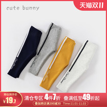 Girls plus velvet leggings for infants and young winter clothes warm trousers female baby Foreign-wearing elastic casual pants Joker