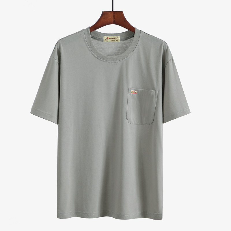 T-shirt cotton trung niên cao niên người đàn ông trung niên của áo top mỏng lỏng mùa hè cha mặc áo tay ngắn 40-50 tuổi t-shirt