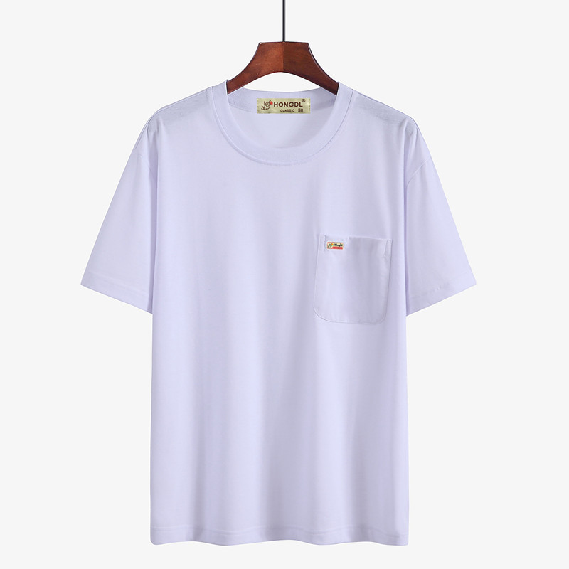 T-shirt cotton trung niên cao niên người đàn ông trung niên của áo top mỏng lỏng mùa hè cha mặc áo tay ngắn 40-50 tuổi t-shirt