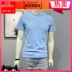 Casual ban ánh sáng áo nam t-shirt mỏng quanh cổ áo trẻ tinh khiết màu hitchhandsome Hàn Quốc phiên bản của mùa hè thời trang đơn giản ngắn 