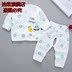 Mùa hè quần áo dài tay bộ đồ lót bông bé pajama synmcon 0-3-6 tháng con trai nữ bé 