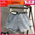 Trăm cặp denim một từ năm 2020 bãi chất béo phụ nữ lỏng lẻo Hàn Quốc phiên bản của quần short mới mm mùa hè quần nóng eo cao rộng chân chân lớn 