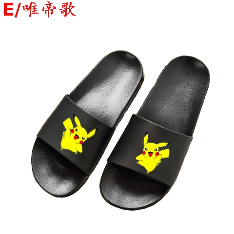 Summer phim hoạt hình Pikachu dép nam thiếu niên và phụ nữ tại đi xe về nhà hàng ngày chống trượt cá tính một dép từ