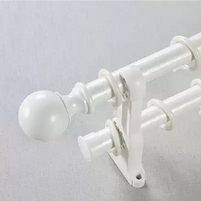 Curtain Rod Roman Rod thickened curtain track straight rail single rod double pole aluminum alloy bracket accessories special offer