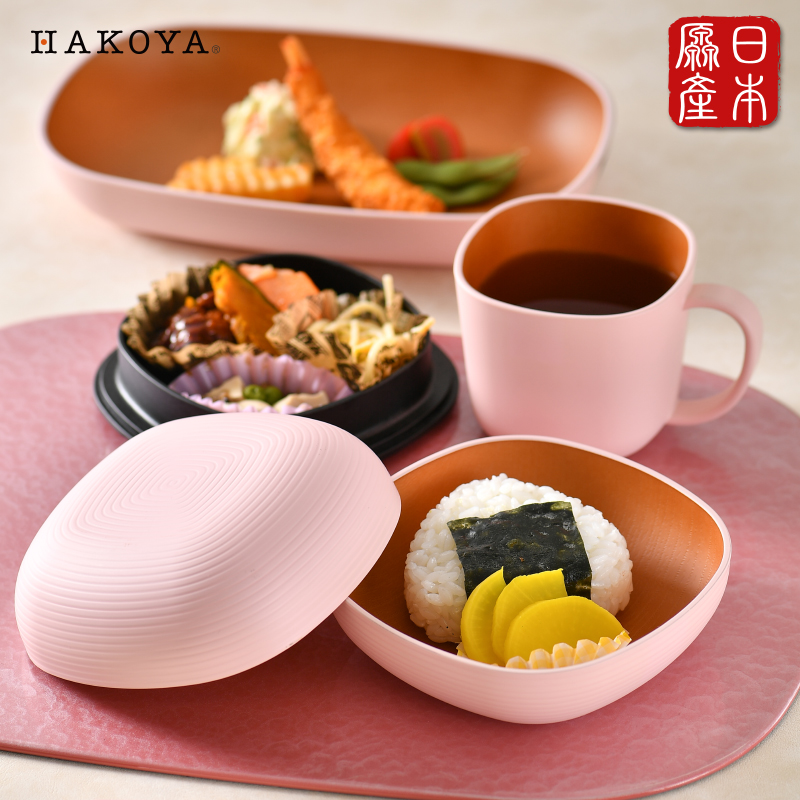 HAKOYA lunch box Japanese sand pattern office worker with rice lunch box microwave heating double fat reduction lunch box set