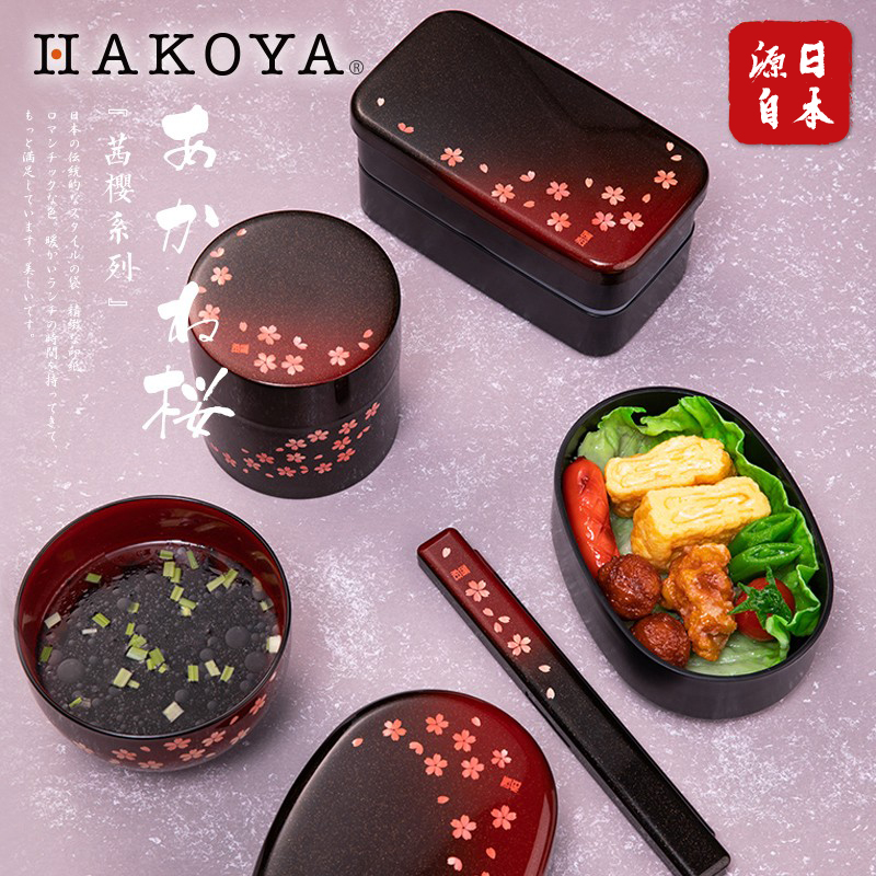 hakoya day-style lunch box fitness and fat double layer printed lunch box teen girl work suit meal kit