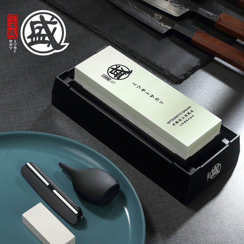 Three Sheng double-sided Japanese grinding knife with fine grinding tool kitchen blade white corn stone