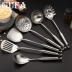 Thìa inox 304 nhà dày nấu ăn xẻng bếp đơn colander súp muỗng cơm muỗng bộ dụng cụ nhà bếp - Phòng bếp