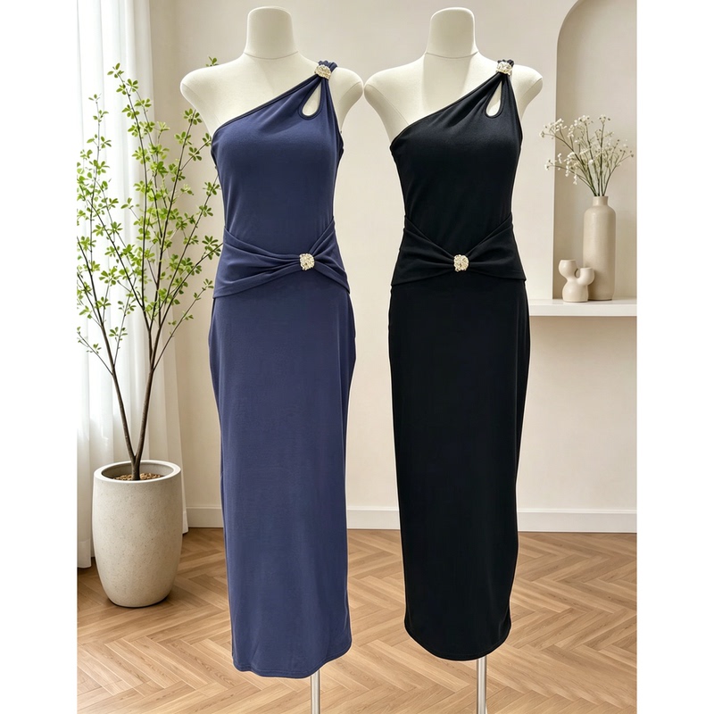 Elegant Off-Shoulder Dress for Women, Black, Waist-Cinching, Bodycon, Slit Long Dress, Mature Style, Slimming, Asymmetrical Dress Elegant Off-Shoulder Dress for Women, Black, Waist-Cinching, Bodycon, Slit Long Dress, Mature Style, Slimming, Asymmetrical Dress