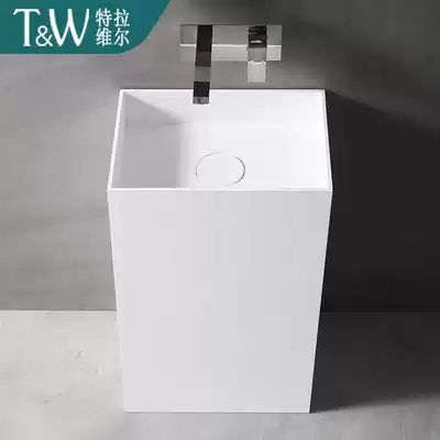 TW Travell artificial stone column basin Floor-to-ceiling square European style simple small apartment washbasin column washbasin