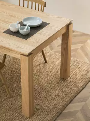 Nordic House | Nordic all solid wood dining table and chair combination Oak modern simple household rectangular dining table minimalist desk