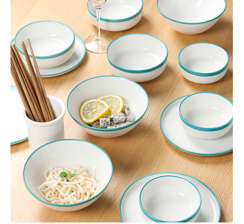 Nordic under glaze color porcelain tableware creative individual job nice plate of Jane contracted household rainbow such use