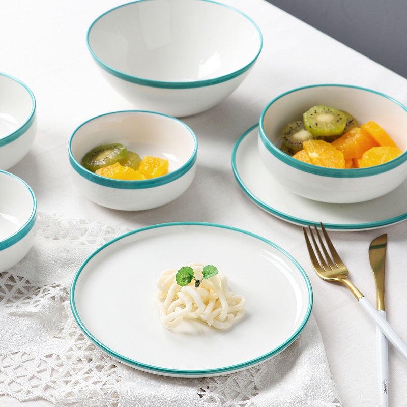 Nordic under glaze color porcelain tableware creative individual job nice plate of Jane contracted household rainbow such use