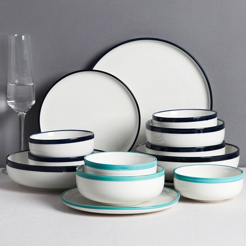 Nordic under glaze color porcelain tableware creative individual job nice plate of Jane contracted household rainbow such use