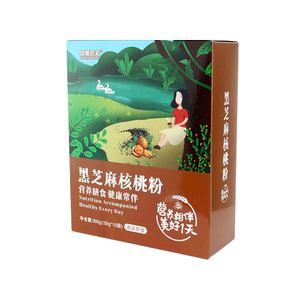 黑芝麻核桃黑豆粉300g十袋独立包装