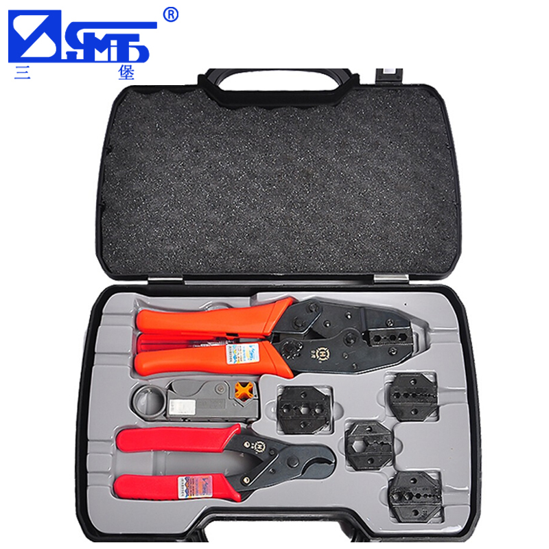 Three Fort HT-330K tools suit BNC coaxial terminals Cold press pliers optical fiber monitor crimping pliers