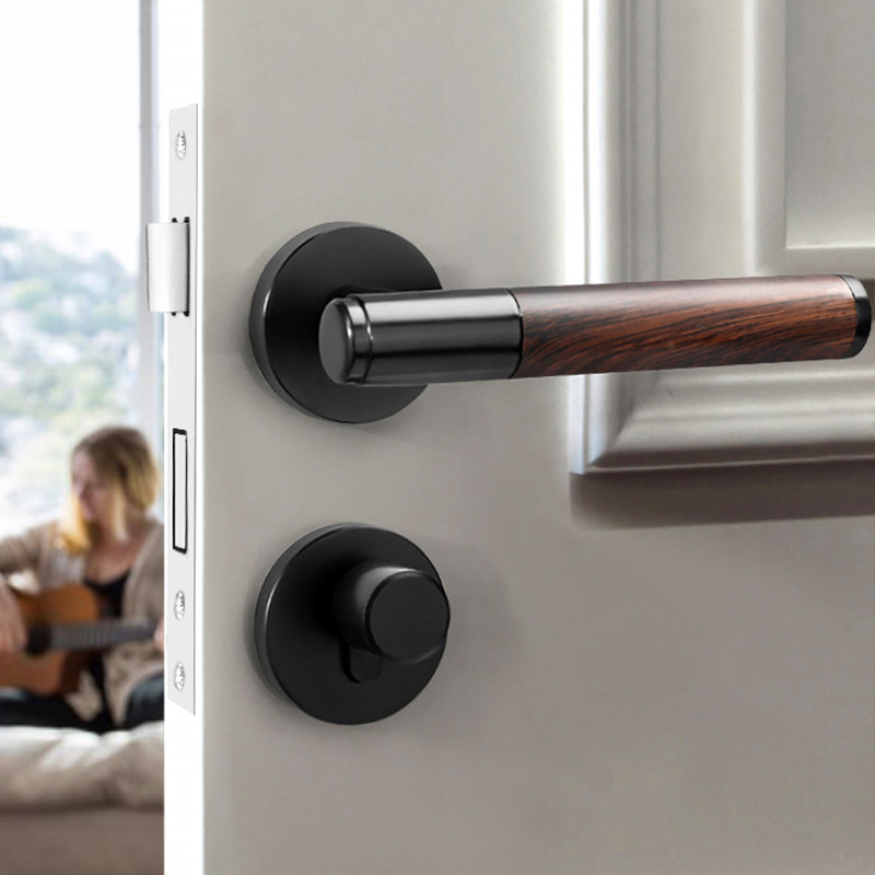 Magnetic suction room lock for new Chinese lock lock in room bedroom wooden lock for simple split magnetic suction room door lock