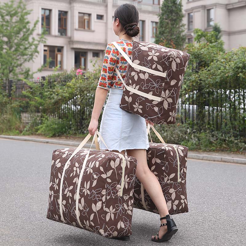 Moving bag packing bag large capacity thickened waterproof clothing Quilt Luggage Bag extra large finishing bag woven bag