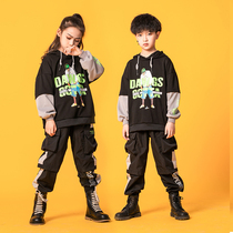 Handsome Hip Hop Street Dance Suit Boy Hiphop Loose Necropolis Children Jazz Dance Performance Out of Girl Chaumen