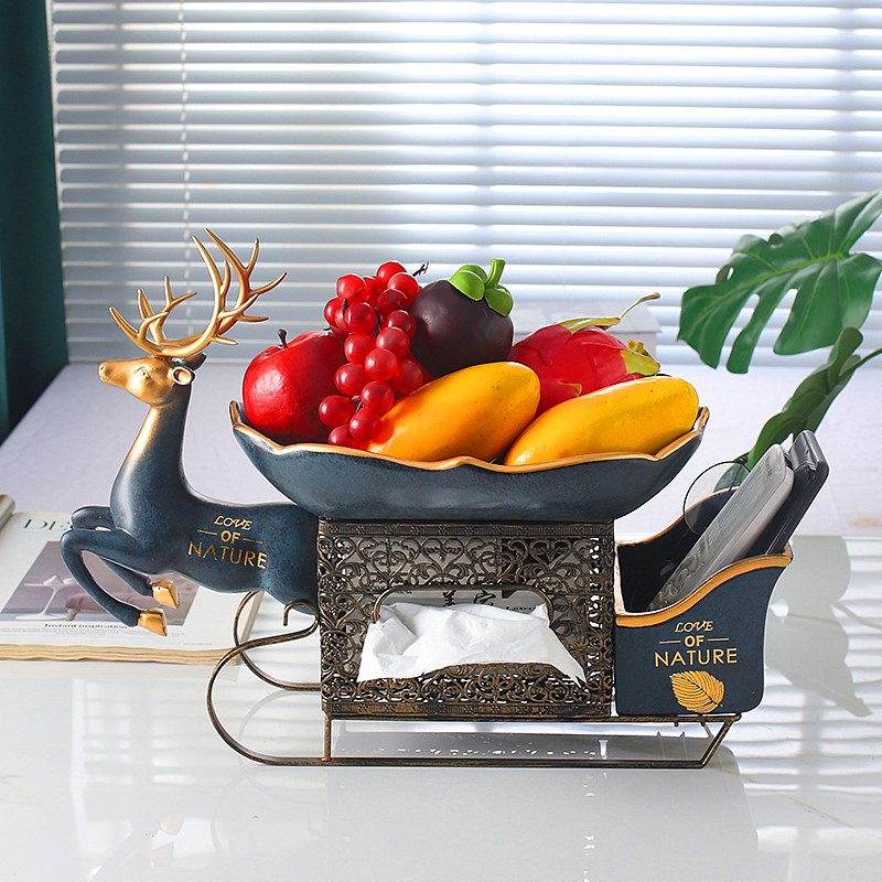 Light luxury high-end multifunctional toilet paper box home coffee table decoration fruit plate remote control storage box personalized tissue box - Taobao