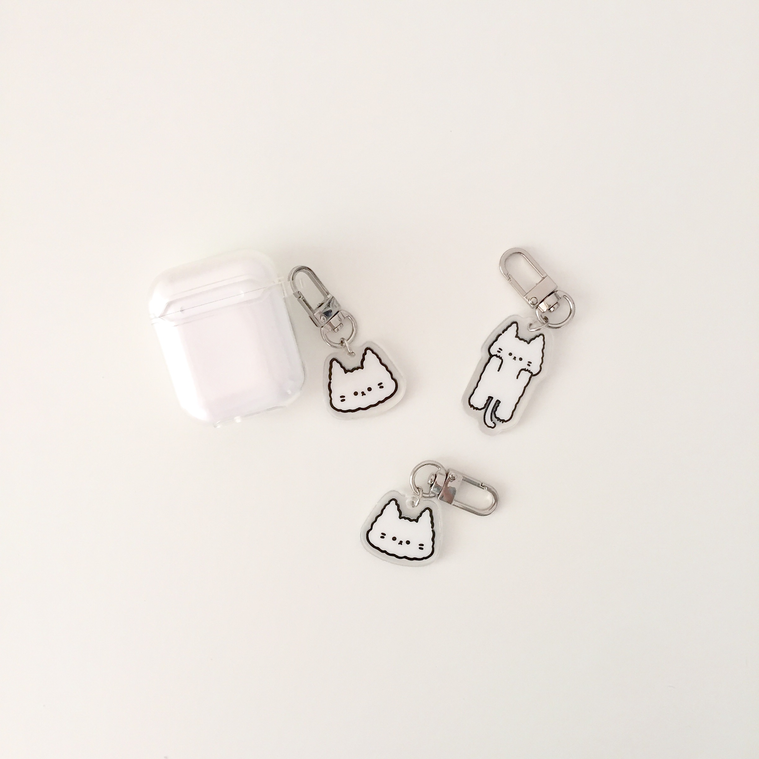 Nukutata original Crying Kitty creative small gift simple cartoon cat acrylic keychain