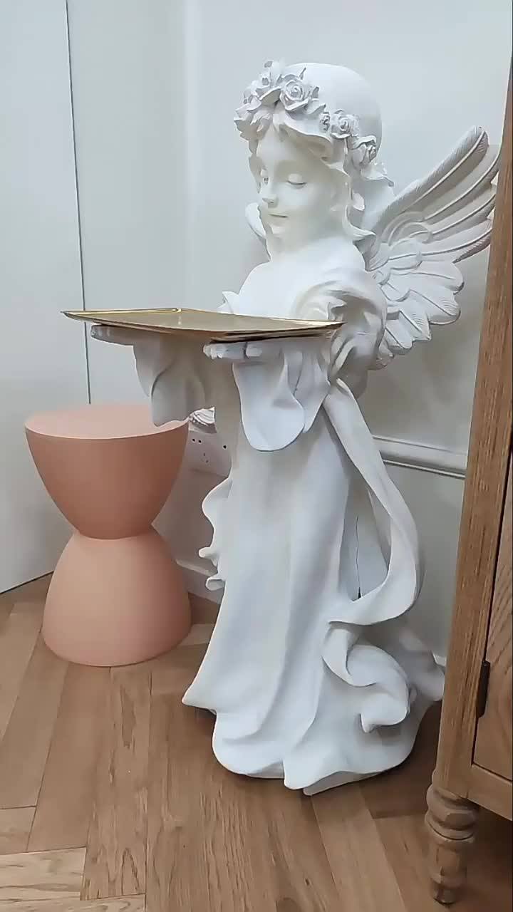 Large Alice Maiden Angel Tray Ornament For Living Room Floor Decorative