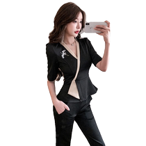 Beautician work clothes suit for women high-end health center spa club foot bath and pedicure technician work clothes temperament suit
