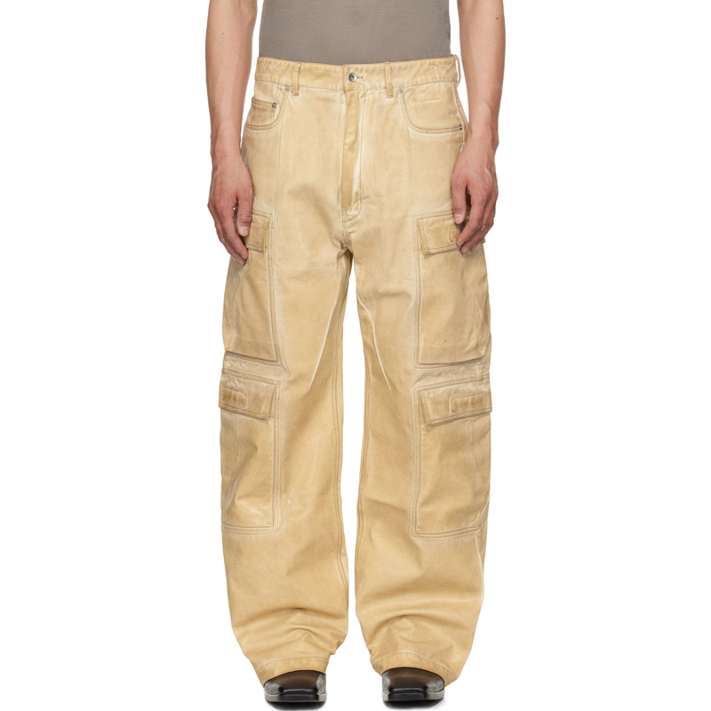 Void |   Rick Owens Drkshdw Ro 25 Spring/Summer Cargo Waxed Multi-Pocket Wide-Leg Jeans
