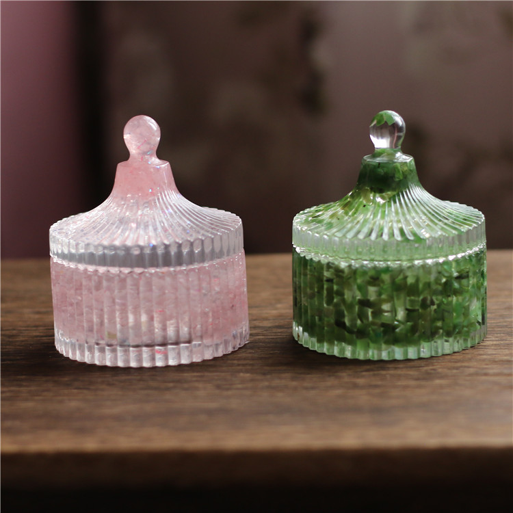 Rock crystal gravel semi-precious stone drops degaussing bowl hand purge box home ornaments storage box for men and women gifts