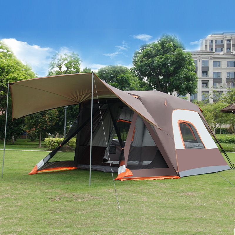 Tent outdoor thickening rain-proof one-room one-hall portable quick-opening fully automatic pop-up luxury villa camping tent